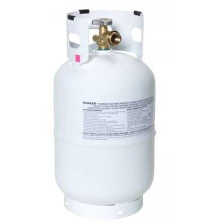 Ysn Imports YSN10LB 10 lbs Steel Gas Cylinder, White YS323716